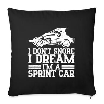 Sprint Car Racing Flag Vintage Racer Dirt Track - Sofa pillow with filling 45cm x 45cm - black - Front