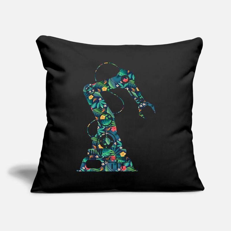 Robot Robotics Engineer Flower Sofakissen mit Füllung 45 x 45 cm