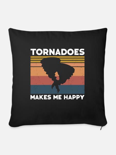 Tornado - Sofakissen mit Füllung 45 x 45 cm - Schwarz