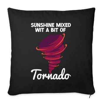 Tornado - Sofa pillow with filling 45cm x 45cm - black - Front
