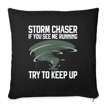 Tornado - Sofa pillow with filling 45cm x 45cm - black - Front
