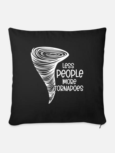 Tornado - Sofakissen mit Füllung 45 x 45 cm - Schwarz