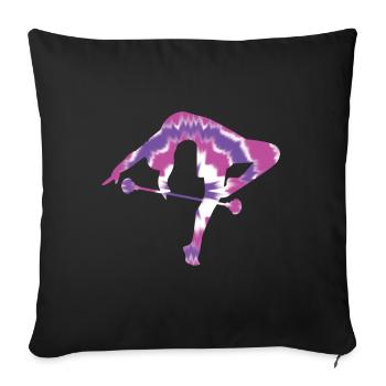 Tambourstab swirling - Sofa pillow with filling 45cm x 45cm - black - Front