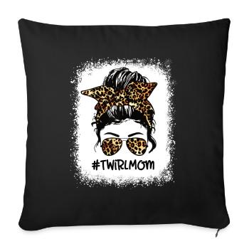 Tambourstab swirling - Sofa pillow with filling 45cm x 45cm - black - Front