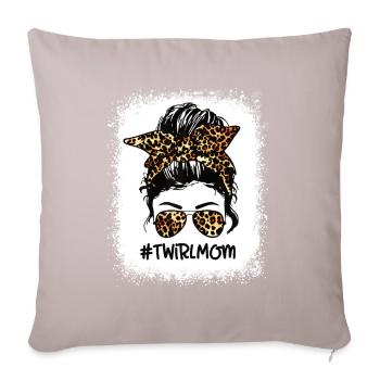 Tambourstab swirling - Sofa pillow with filling 45cm x 45cm - light taupe - Front