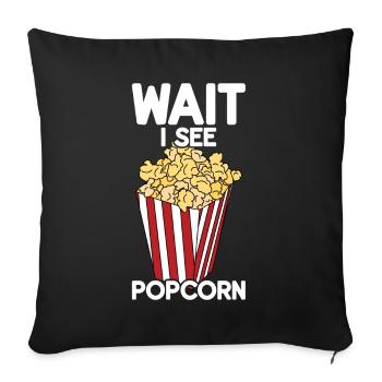 Popcorn - Sofa pillow with filling 45cm x 45cm - black - Front