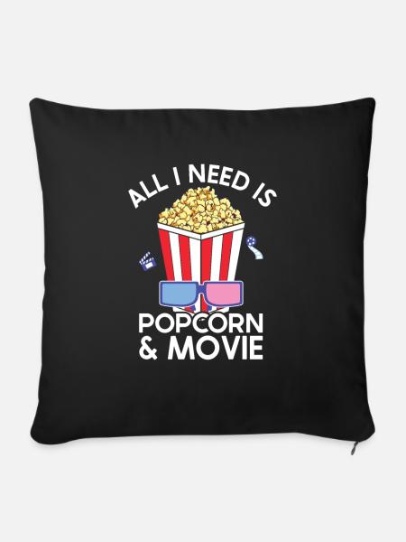 Popcorn - Sofakissen mit Füllung 45 x 45 cm - Schwarz