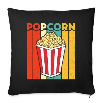 Pop-corn - Coussin et housse de 45 x 45 cm - noir - Devant