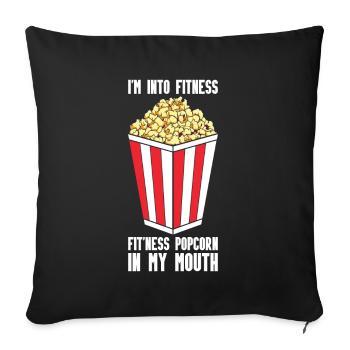 Popcorn - Sofa pillow with filling 45cm x 45cm - black - Front