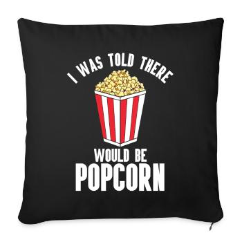 Popcorn - Sofa pillow with filling 45cm x 45cm - black - Front