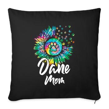 Great Dane Mom Sunflower Dane Lovers - Sofa pillow with filling 45cm x 45cm - black - Front