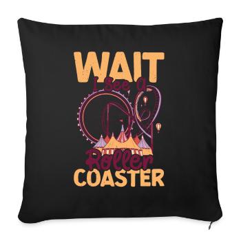 Montagnes russes - Coussin et housse de 45 x 45 cm - noir - Devant