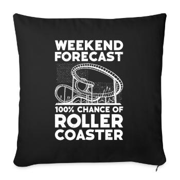 Montagnes russes - Coussin et housse de 45 x 45 cm - noir - Devant