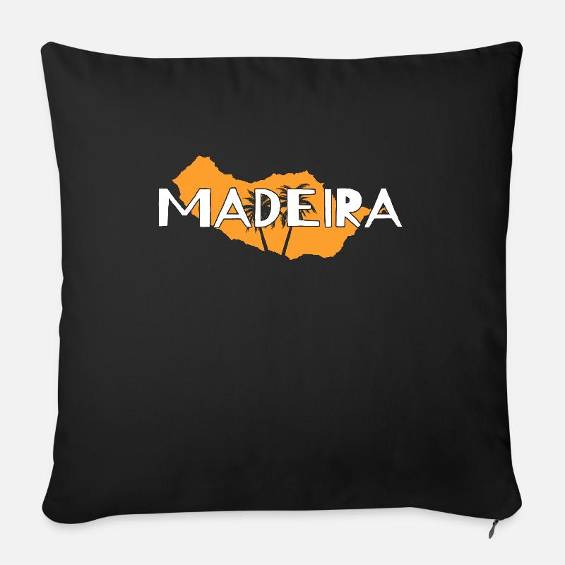 Madère - Coussin et housse de 45 x 45 cm - noir