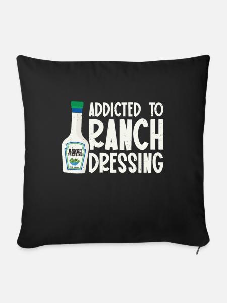 Ranch -Dressing -Ranch -Salatdressing - Sofakissen mit Füllung 45 x 45 cm - Schwarz