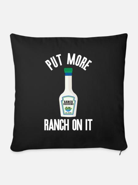 Ranch -Dressing -Ranch -Salatdressing - Sofakissen mit Füllung 45 x 45 cm - Schwarz