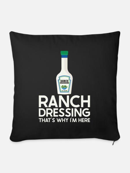 Ranch -Dressing -Ranch -Salatdressing - Sofakissen mit Füllung 45 x 45 cm - Schwarz