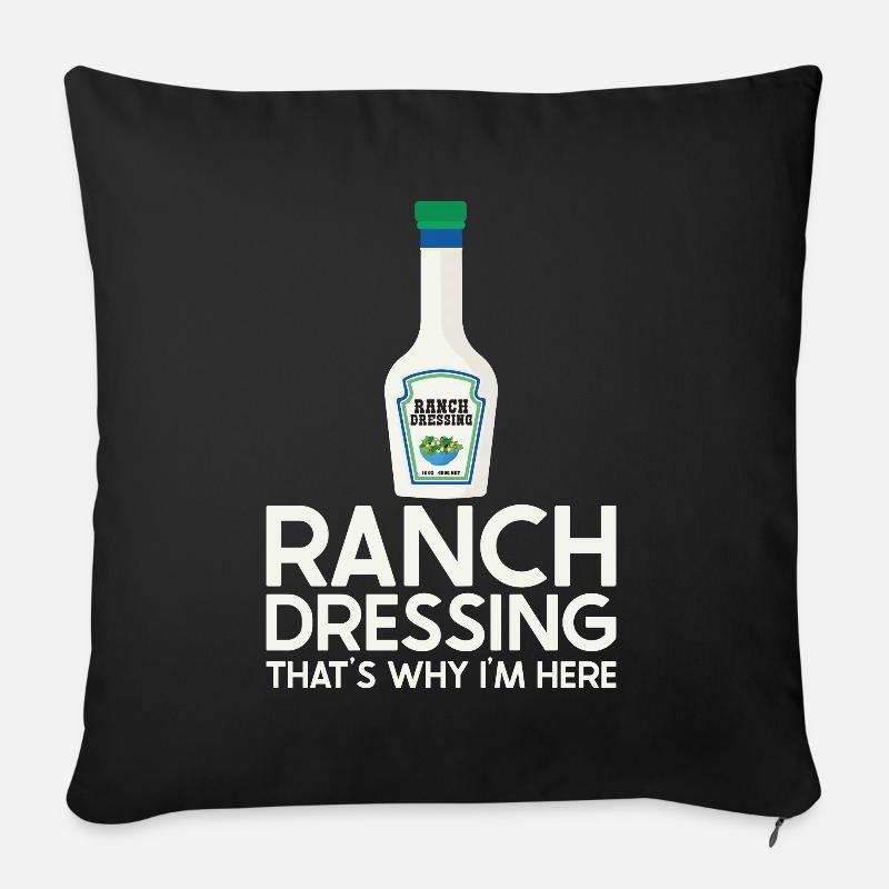 Ranch -Dressing -Ranch -Salatdressing - Sofakissen mit Füllung 45 x 45 cm - Schwarz