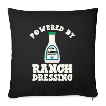 Ranch -Dressing -Ranch -Salad Dressing - Sofa pillow with filling 45cm x 45cm - black - Front