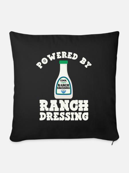 Ranch -Dressing -Ranch -Salatdressing - Sofakissen mit Füllung 45 x 45 cm - Schwarz