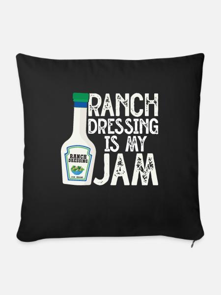 Ranch -Dressing -Ranch -Salatdressing - Sofakissen mit Füllung 45 x 45 cm - Schwarz
