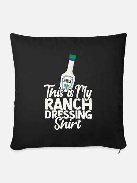 Ranch -Dressing -Ranch -Salatdressing - Sofakissen mit Füllung 45 x 45 cm - Schwarz