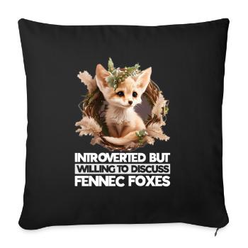 Fennec Fox - Sofa pillow with filling 45cm x 45cm - black - Front