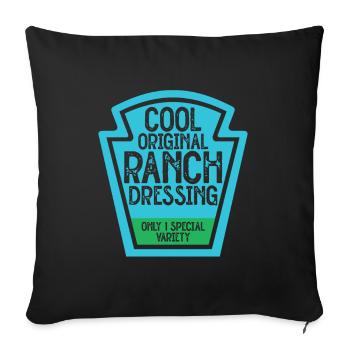 Ranch -Dressing -Ranch -Salad Dressing - Sofa pillow with filling 45cm x 45cm - black - Front