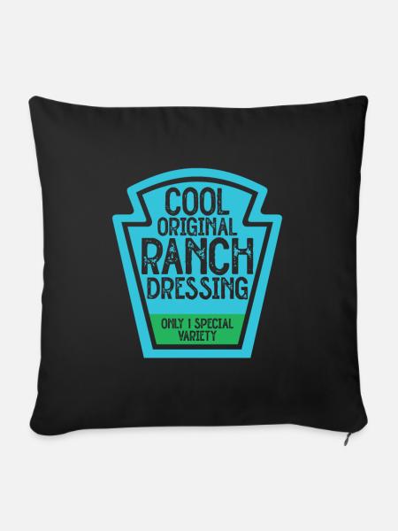 Ranch -Dressing -Ranch -Salatdressing - Sofakissen mit Füllung 45 x 45 cm - Schwarz