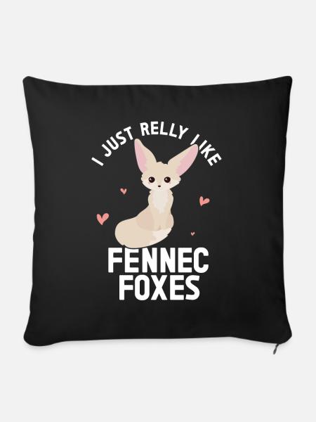 Fennec Fox - Sofakissen mit Füllung 45 x 45 cm - Schwarz