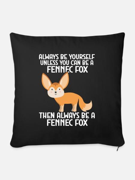 Fennec Fox - Sofakissen mit Füllung 45 x 45 cm - Schwarz