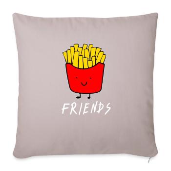 Best Friends - Best Friends - French fries - Fries - Sofa pillow with filling 45cm x 45cm - light taupe - Front