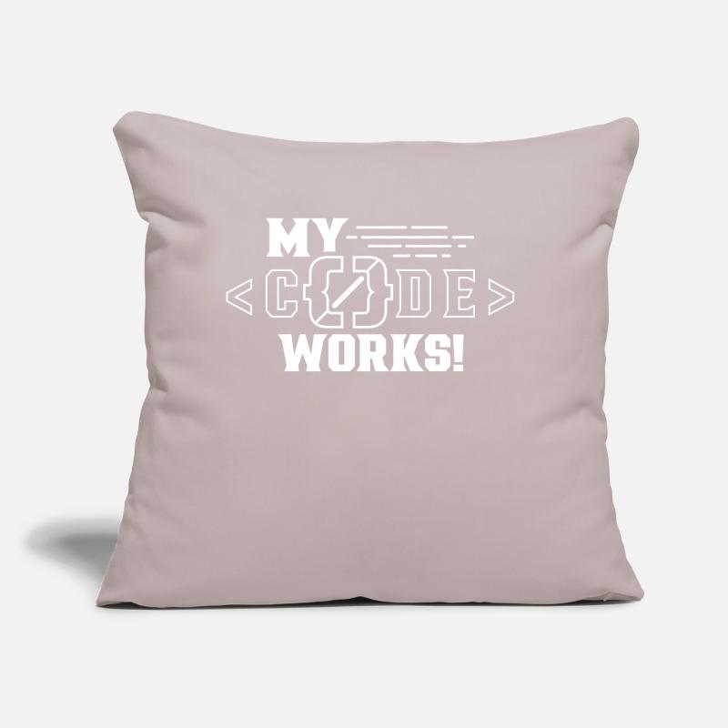 My Code Works Programming Coding Coder Sofa pillow with filling 45cm x 45cm