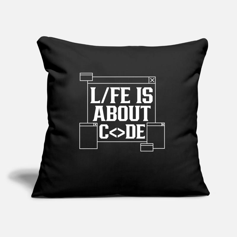 Im Leben Geht Es Um Code Coding Coder Sofakissen mit Füllung 45 x 45 cm