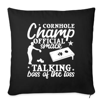 Cornhole - Sofakissen mit Füllung 45 x 45 cm - Schwarz - Vorne