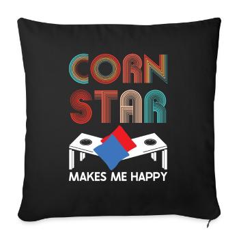 Cornhole - Sofakissen mit Füllung 45 x 45 cm - Schwarz - Vorne