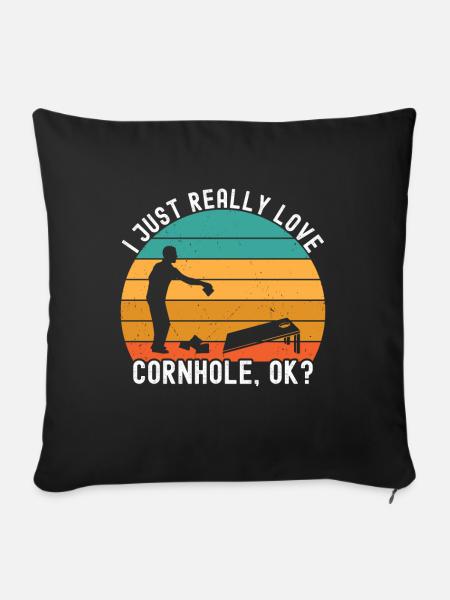 Cornhole - Sofakissen mit Füllung 45 x 45 cm - Schwarz