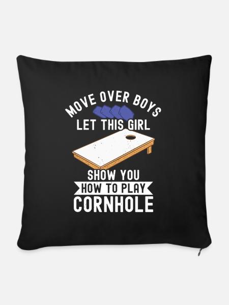 Cornhole - Sofakissen mit Füllung 45 x 45 cm - Schwarz