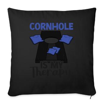 Cornhole - Sofakissen mit Füllung 45 x 45 cm - Schwarz - Vorne