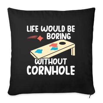 Cornhole - Sofakissen mit Füllung 45 x 45 cm - Schwarz - Vorne