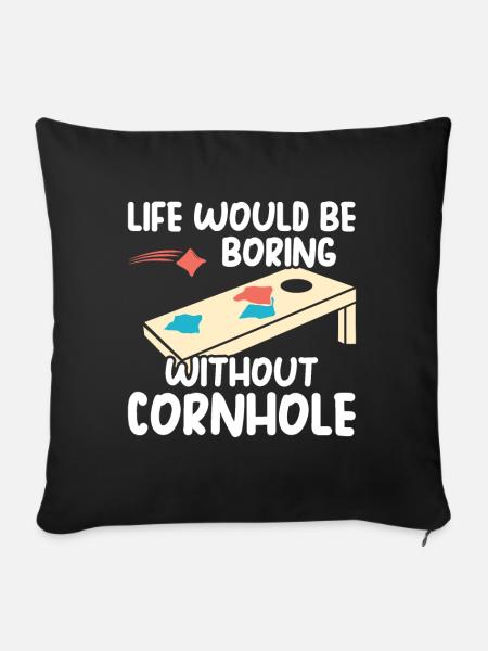 Cornhole - Sofakissen mit Füllung 45 x 45 cm - Schwarz