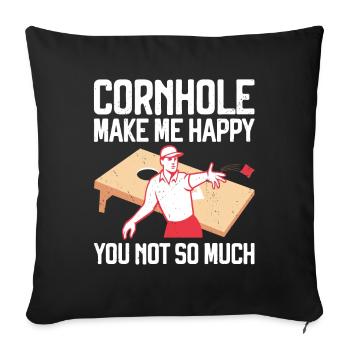Cornhole - Sofakissen mit Füllung 45 x 45 cm - Schwarz - Vorne