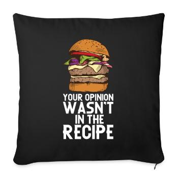Hamburger - Sofa pillow with filling 45cm x 45cm - black - Front