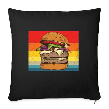 Hamburger - Sofakissen mit Füllung 45 x 45 cm - Schwarz - Vorne