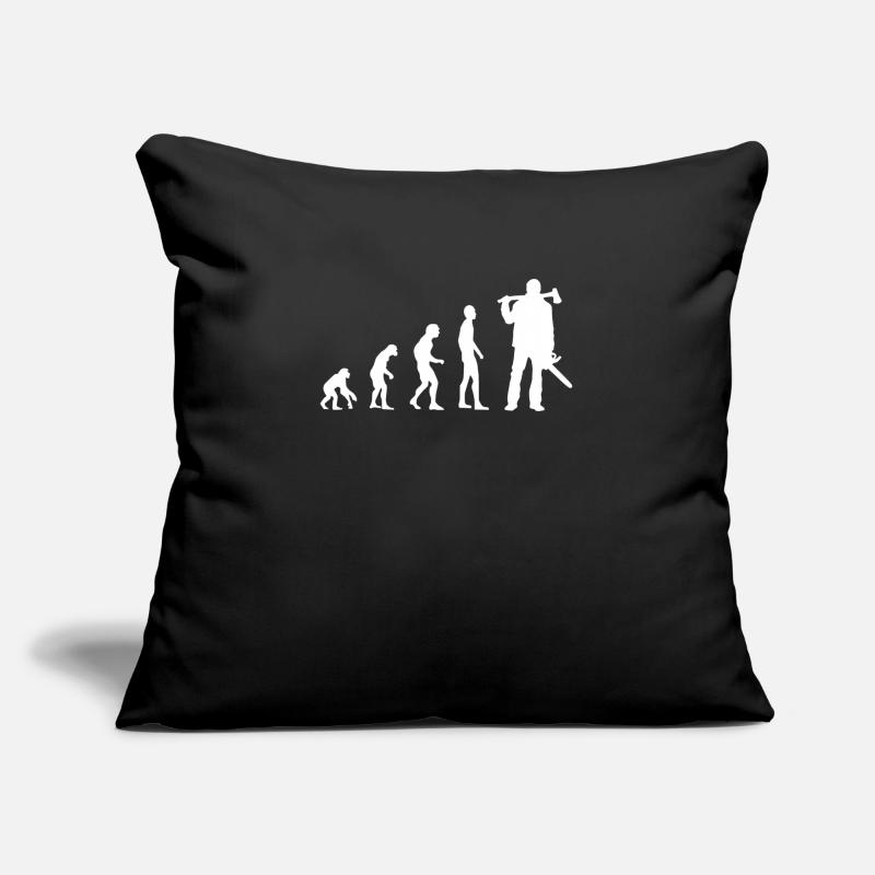 Évolution des bûcherons Coussin et housse de 45 x 45 cm