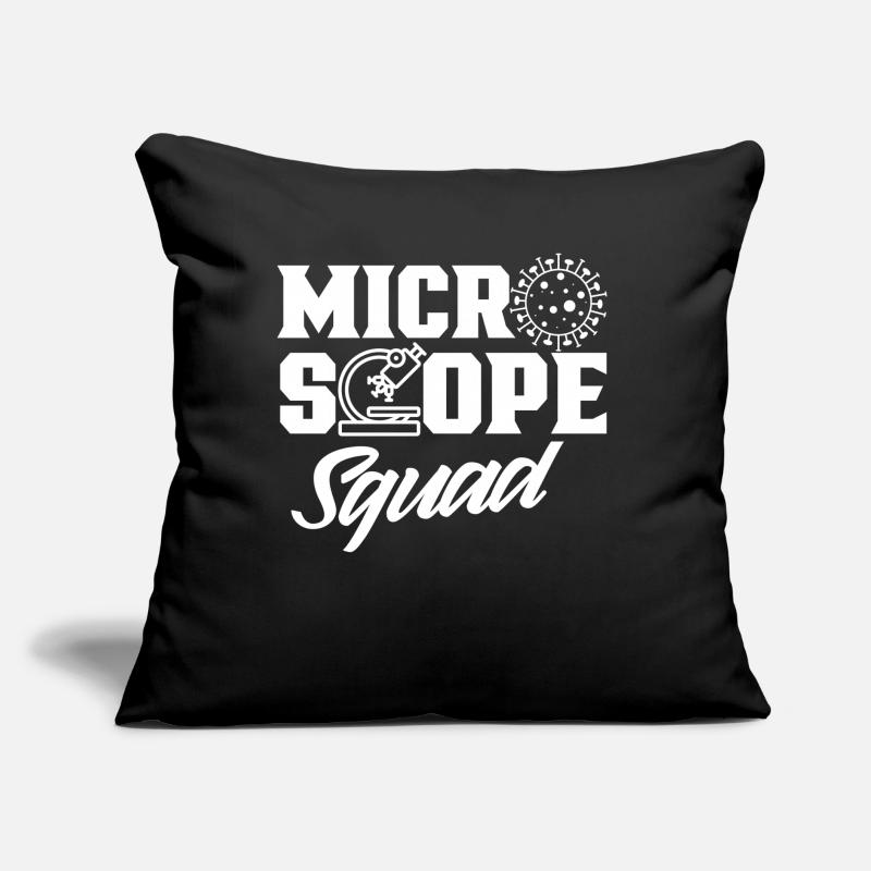 Équipe de microscope Microscopes Dictons de microscope Coussin et housse de 45 x 45 cm