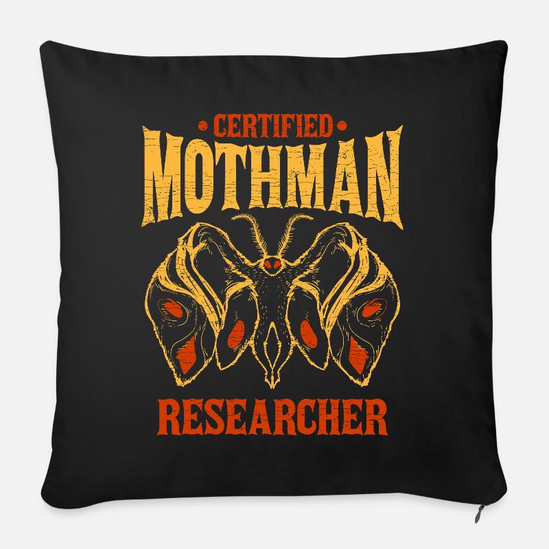 Kryptozoologie Mothman - Sofakissen mit Füllung 45 x 45 cm - Schwarz