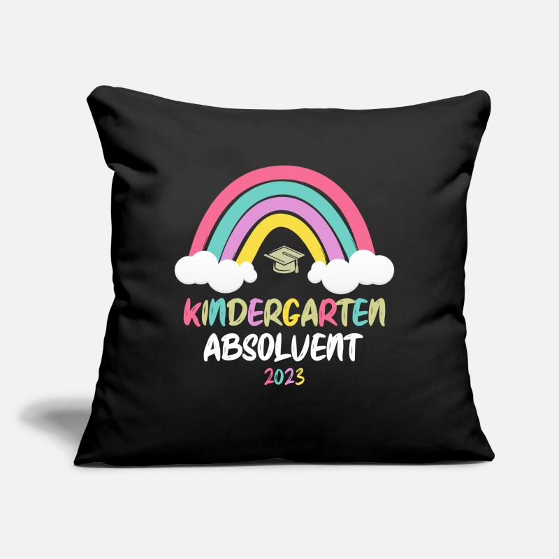 Kindergartenabsolvent Regenbogen 2023 Sofakissen mit Füllung 45 x 45 cm