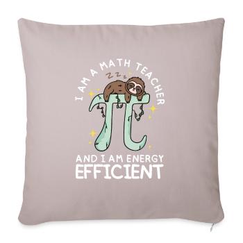 Humor - Math teacher and energy efficient - Sofa pillow with filling 45cm x 45cm - light taupe - Front