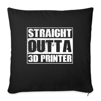 3D printer lover who prints filament nerdy - Sofa pillow with filling 45cm x 45cm - black - Front